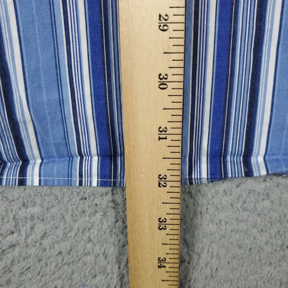 Ralph Lauren Shirt Size 18 Blue Striped Regent Dress Button Up *STAINED*